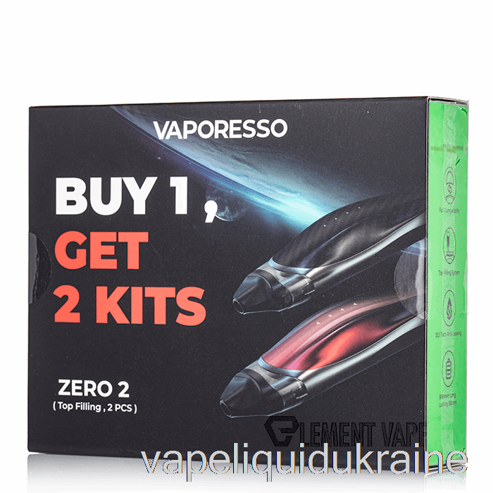 Vape Ukraine Vaporesso Zero 2 Pod System 2-Pack Promotion Carbon Fiber + Black Red